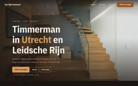 Voorbeeldsite Timmerman